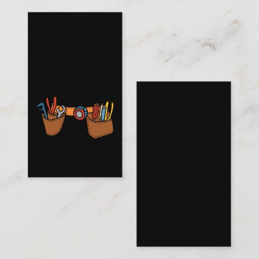 Cute Carpenter Tool Belt Future Craftsman Visitekaartje (Voorkant / Achterkant)