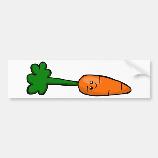 Cute Carrot Bumpersticker (Voorkant)