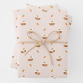 Cute Carrot Cake Pattern Inpakpapier Vel (In situ)