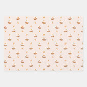 Cute Carrot Cake Pattern Inpakpapier Vel (Voorkant)