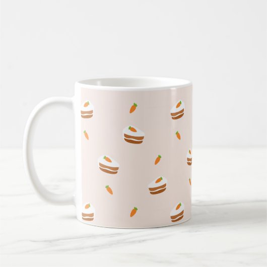 Cute Carrot Cake Pattern Koffiemok (Links)