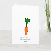 Cute Carrot Kaart (Achterkant)