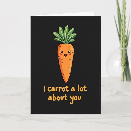 Cute Carrot Love About You Card Kaart (Voorkant)