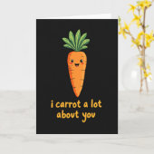 Cute Carrot Love About You Card Kaart (Gele Bloem)
