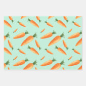 Cute Carrot Love Pattern Pastel Green Inpakpapier Vel (Voorkant 2)