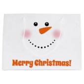Cute Carrot Nose Snowman Card Groot Cadeauzakje (Voorkant)