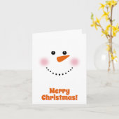 Cute Carrot Nose Snowman Kaart (Gele Bloem)