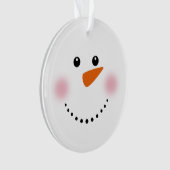 Cute Carrot Nose Snowman Ornament (voorkant)
