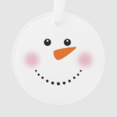 Cute Carrot Nose Snowman Ornament (voorkant)
