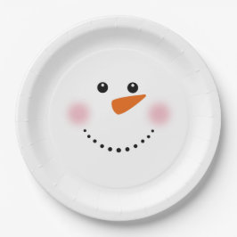 Cute Carrot Nose Snowman Papieren Bordje