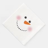 Cute Carrot Nose Snowman Servet (Hoek)