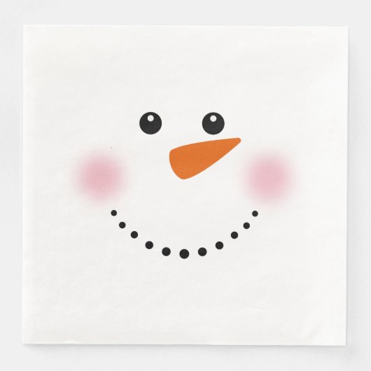 Cute Carrot Nose Snowman Servet (Voorkant)