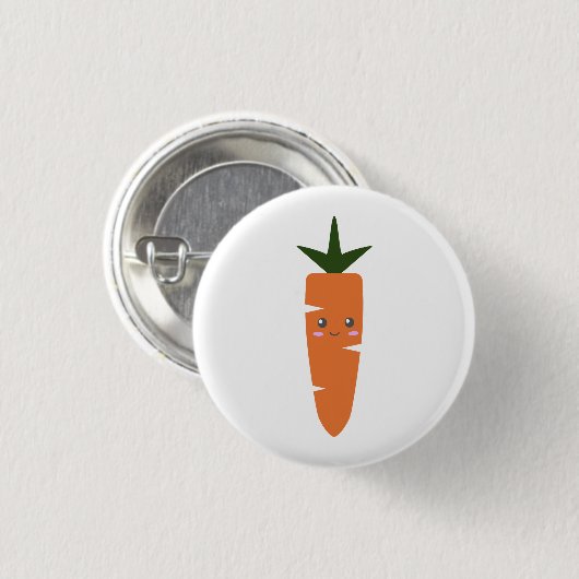 Cute Carrot Ronde Button 3,2 Cm (Voorkant /achterkant)