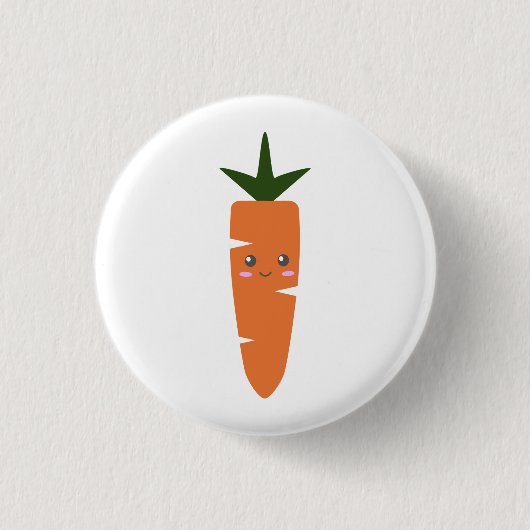 Cute Carrot Ronde Button 3,2 Cm (Voorkant)