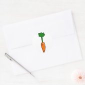 Cute Carrot Ronde Sticker (Envelop)