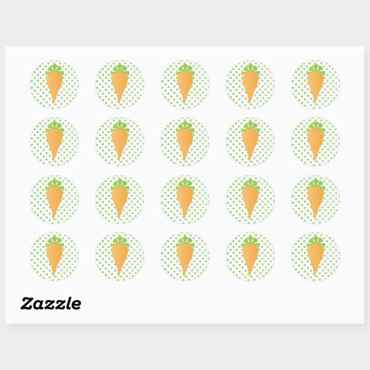 Cute Carrot Ronde Sticker (Vel)