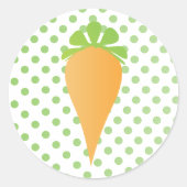 Cute Carrot Ronde Sticker (Voorkant)