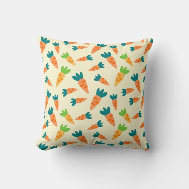 Cute Carrot Seamless Pattern Kussen (Voorkant)