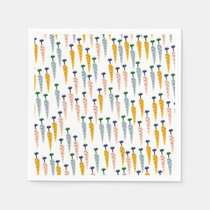 Cute Carrots Paper Napkins Servet