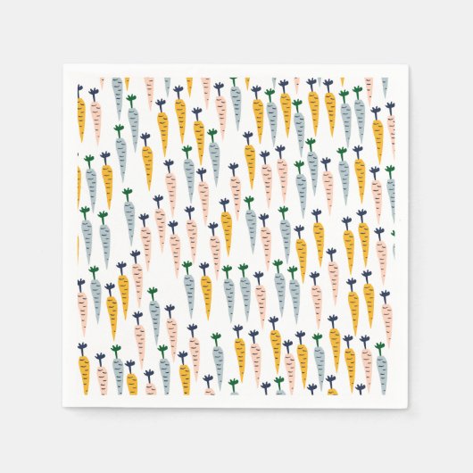 Cute Carrots Paper Napkins Servet (Voorkant)