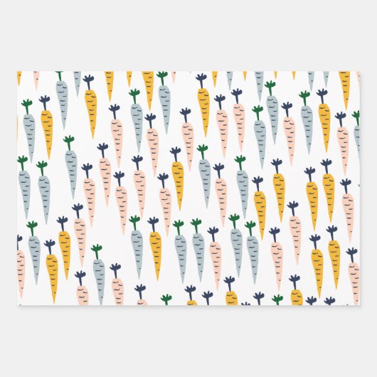 Cute Carrots Wrapping Paper (Voorkant 3)