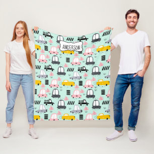 Cute Cars Fleece Blanket, medium