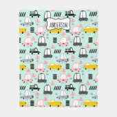 Cute Cars Fleece Blanket, medium Deken (Voorkant)