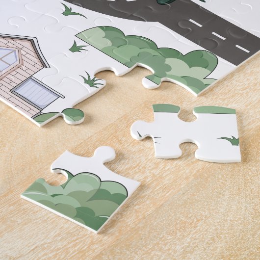 Cute Cars in Town Pattern for Little Boys Legpuzzel (Zijkant)