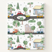 Cute Cars in Town Pattern for Little Boys Notitieboek (Achterkant)