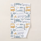Cute Cars in Traffic Pattern Bad Handdoek (Handdoek)