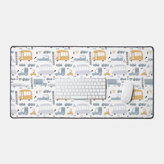 Cute Cars in Traffic Pattern Bureaumat (Keyboard & Muis)