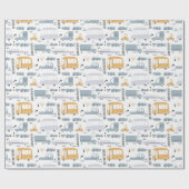 Cute Cars in Traffic Pattern Cadeaupapier (Vlak)
