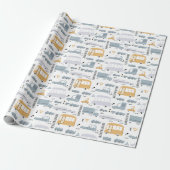 Cute Cars in Traffic Pattern Cadeaupapier (Uitgerold)