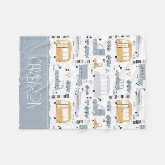 Cute Cars in Traffic Pattern Fleece Deken (Voorkant (Horizontaal))