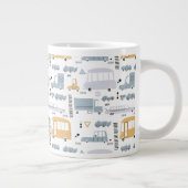 Cute Cars in Traffic Pattern Grote Koffiekop (Rechts)