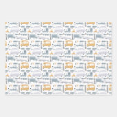 Cute Cars in Traffic Pattern Inpakpapier Vel (Voorkant 2)