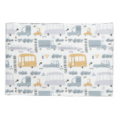 Cute Cars in Traffic Pattern Kussensloop (Achterkant)