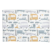 Cute Cars in Traffic Pattern Kussensloop (Voorkant)