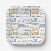 Cute Cars in Traffic Pattern Papieren Bordje (Voorkant)