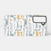 Cute Cars in Traffic Pattern Samsung Galaxy Hoesje (Achterkant horizontaal)