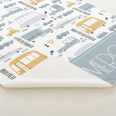 Cute Cars in Traffic Pattern Sherpa Deken (3/4)