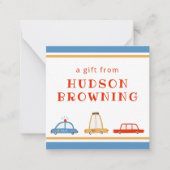 Cute Cars Personalized Cadeaubehuizing Kaarten Notitiekaartje (Voorkant)