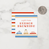 Cute Cars Personalized Cadeaubehuizing Kaarten Notitiekaartje (Voorkant / Achterkant in situ)