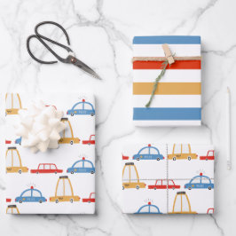 Cute Cars Personalized Gift Wrapping Paper