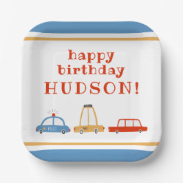 Cute Cars Personalized Party Borden Papieren Bordje