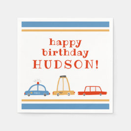 Cute Cars Personalized Party Napkins Servet