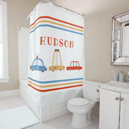 Cute Cars Personalized Shower Curtain Douchegordijn