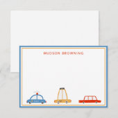 Cute Cars Personated Note Cards Bedankkaart (Voorkant / Achterkant)