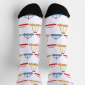 Cute Cars Taxi Police Pattern Socks Sokken (Top)