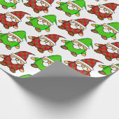 Cute Carton Gnome Drager Pattern Wrapping Paper Cadeaupapier (Hoek)